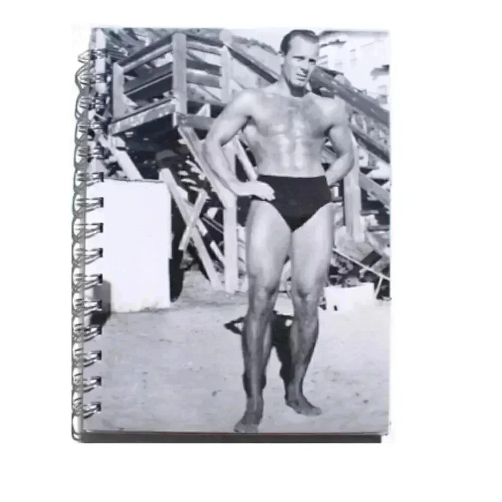 Body Building Beefcake 1950s Notes Journal College Ruled Spiral Notebook 6"X8"